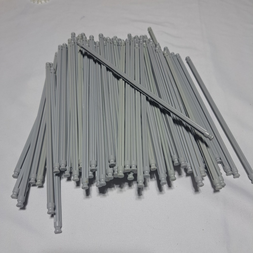 K'NEX 123 Grey Rods 7 1/2" Long Standard Building Replacement Parts Pieces Lot